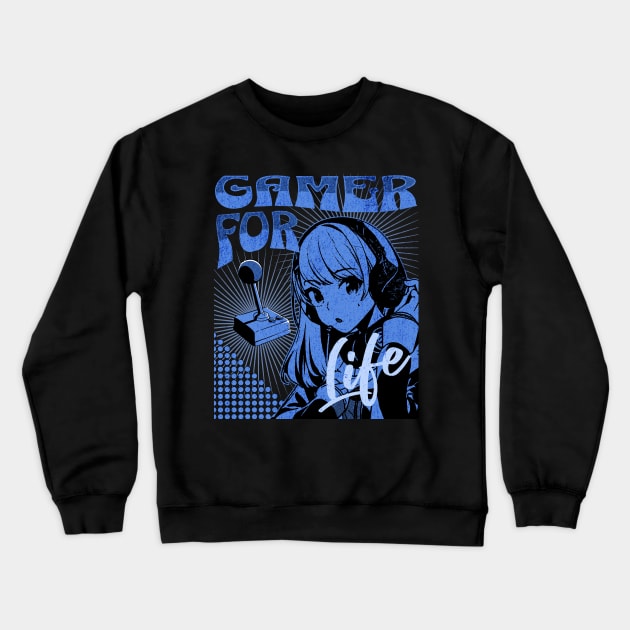 Gamer For Life Crewneck Sweatshirt by Norse Magic